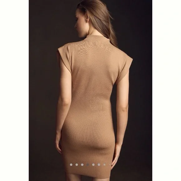 NWT By Anthropologie Mock-Neck Mini Dress XL - Picture 4 of 14